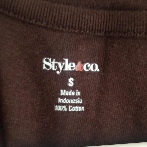 Style&co Brown shirt  🎣 - Picture 2 of 4